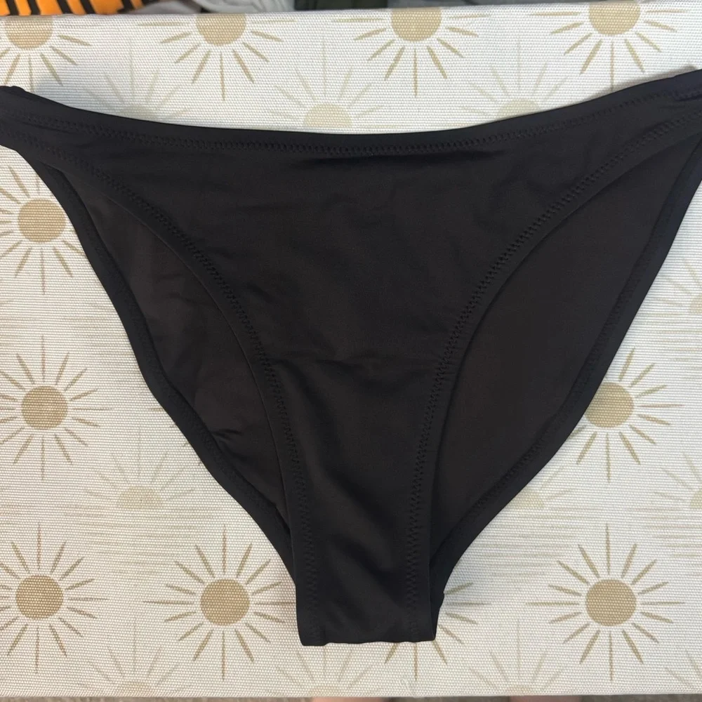 SKIMS Recycled Swim Mid Coverage Bottom in Onyx NWT